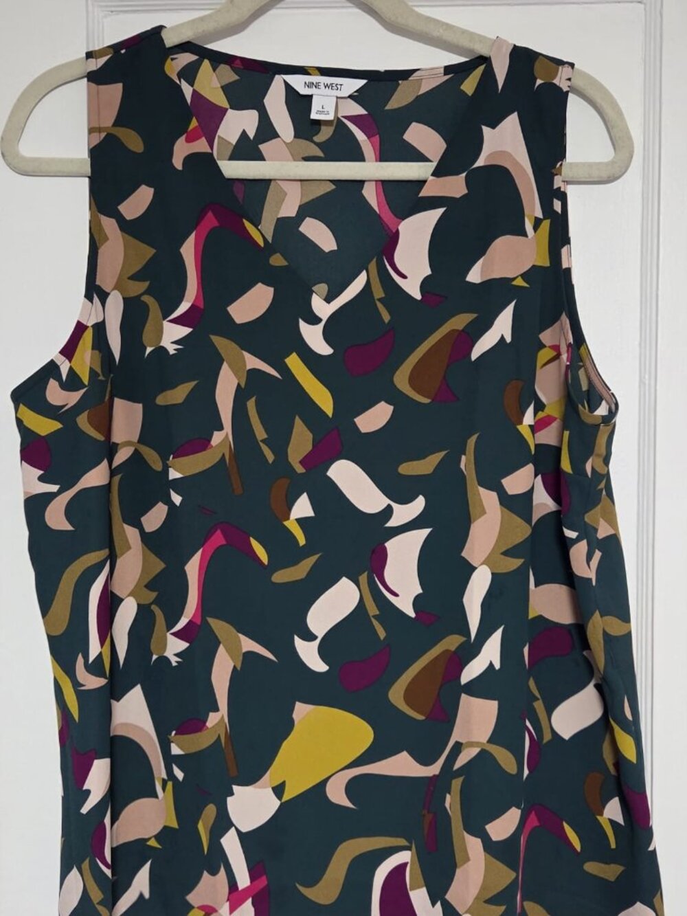 Nine West V-Neck Sleeveless Blouse